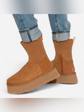 UGG Chestnut Brown Platform Ankle Boots